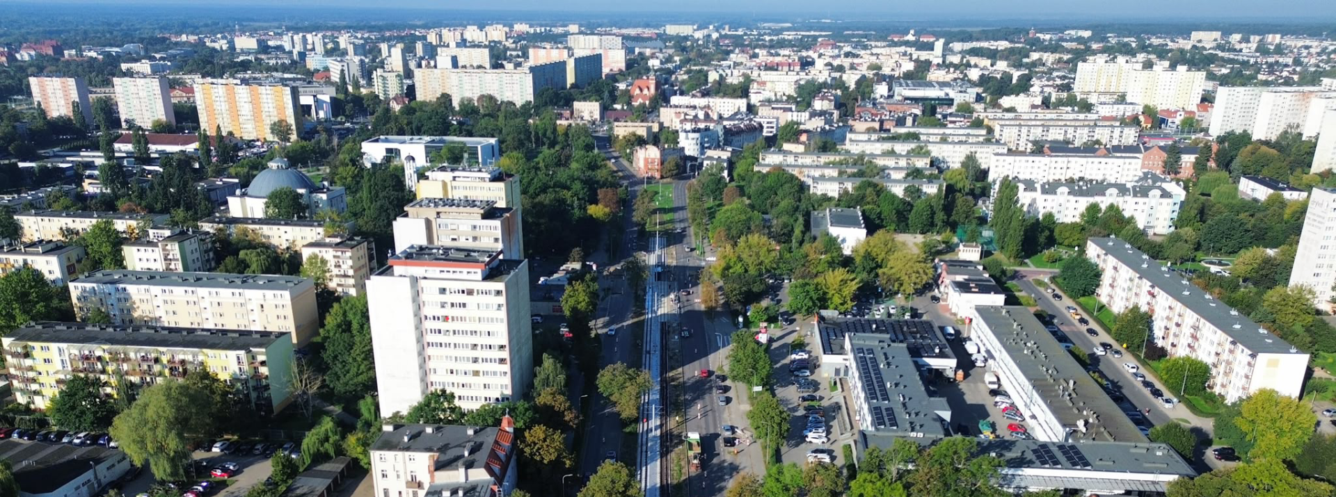 Ulica Kościuszki w Toruniu - prace przy modernizacji torowiska i nawierzchni drogowej