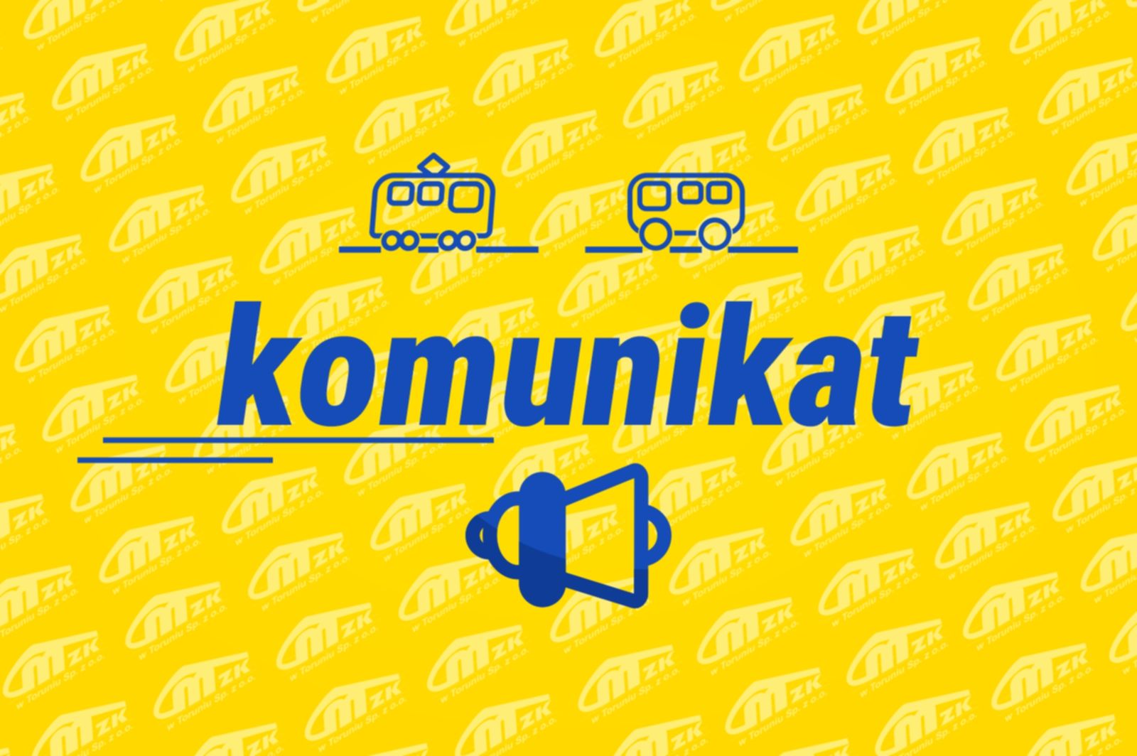 Komunikat dla pasażerów - grafika