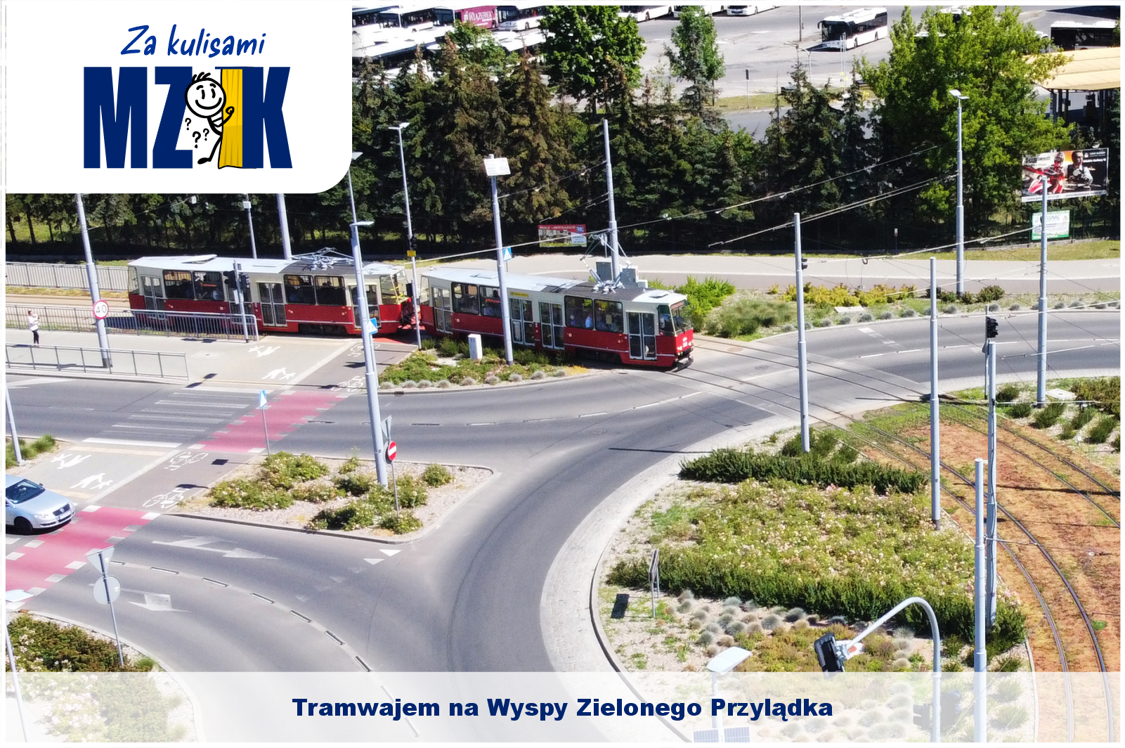 ZNak graficzny kampanii oraz zdjęcie pantografu