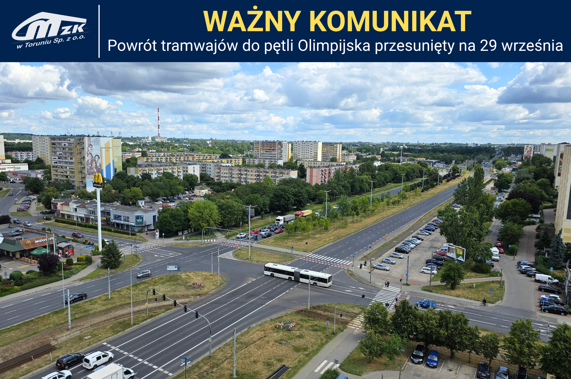 Ul. Kościuszki w Toruniu - prace modernizacyjne