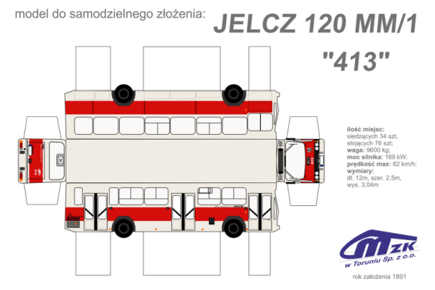 Model Jelcza 120 MM/1 do składania