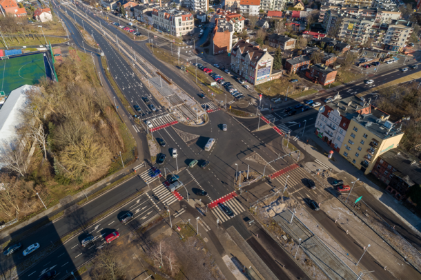 Skrzyżowanie Szosa Chełmińska/Podgórna/Bema