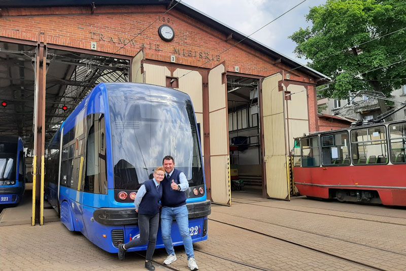 
Tramwajowe małżeństwo - Monika Smolarczyk i Marcin Smolarczyk - będą reprezentować Miejski Zakł...